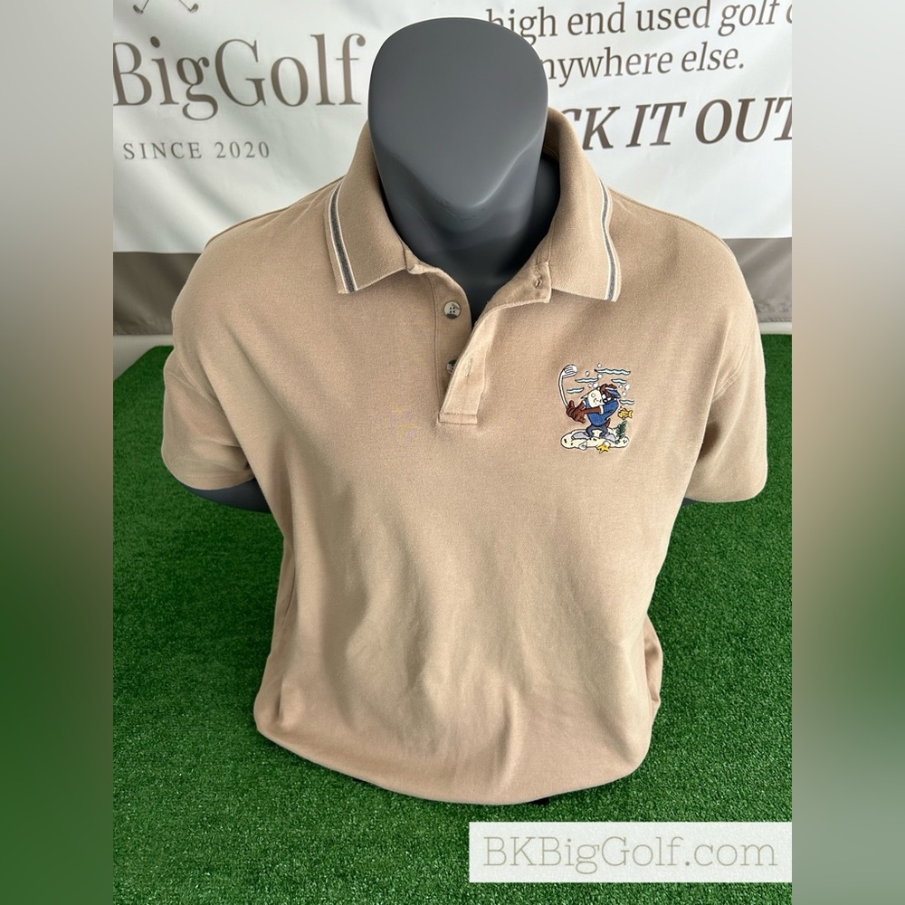Warner Bros Vintage XL Underwater Golfing Taz Tan Golf Polo